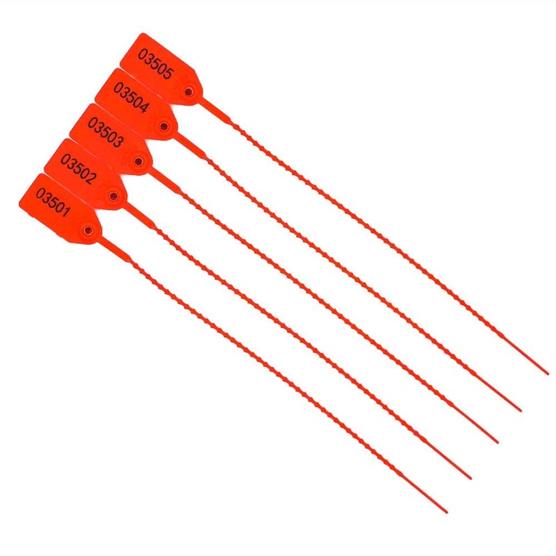 XF-Vel Plastic Security Tags Numbered Tamper Proof Seals Self Locking Zip Ties 9.84" Length (Pack of 500) - Image 4